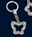 Du Jour Diamonte Keyring (Heart, Cross, Flower & Butterfly Designs)