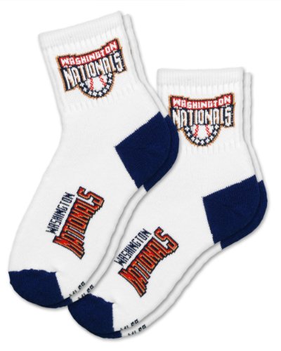 MLB Washington Nationals Men's Quarter Socks (2 Pack)