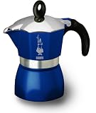 Bialetti Dama Glamour 3 Tassen / Espressokocher für 3 Tassen / Alu / Blu