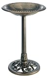 Rainbow Gardman Pedestal Bird Bath Ant. Bronze