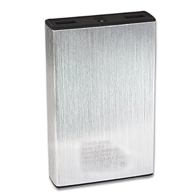Maxxlite 10000mAh Dual USB with LCD Display Power Bank Silver