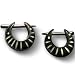 Pair of Black Water Buffalo Horn with Bone Dust Inlay Stirrups - BY51: 18g