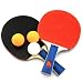 Profi Tischtennisset 5 Teilig, 2 Tischtennis Schläger und 3 Bälle - Furnierholz 3-lagig