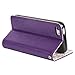 iPhone 5C Case, iPhone 5C Flip Case - E LV Deluxe PU Leather Wallet Purse Flip Folio Stand Case Cover for iPhone 5C with 1 Stylus and 1 Clear Screen Protector (Purple)