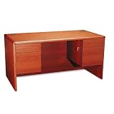 Double Pedestal Executive Desk Henna Cherry