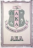 Alpha Kappa Alpha Sorority Greek THROW BLANKET Rug Afghan Gift