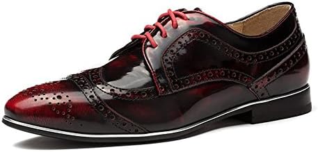 MENSU Men's Classic Fashion Leather Driving Casual Loafers Boat shoes By French Designer red 9.5 D(M) US