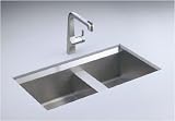 KOHLER K-3672-NA 8 Degree Offset Double Basin Kitchen Sink