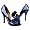 Badgley Mischka Women's Randall Open-Toe Pump, Blue, 8.5 M US