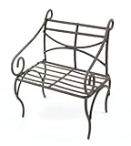 Touch of Nature Mini Iron Fairy Garden Bench, Rustic