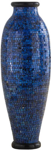 PoliVaz DV-MOS-LL-M-BLU Ocean Blue Mosaic Floor Vase On Sale