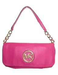 Shoes: Michael Kors Fulton Leather Small Chain Shoulder Flap Bag, Zinnia Pink