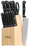Ginsu 05153 Essentials Series 14-Piece Cutlery Set in Natural Block