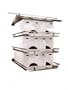 Birds Choice Starling Resistant Entrance Holes 3 Floor-12 Room Purple Martin House with Crescent Holes