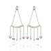 Dangling MOM w/ Pink Heart CZ & Sterling Earrings