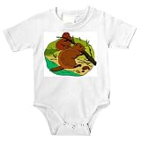 Onesie with animals, wildlife, chewing, eating, beavers, bark