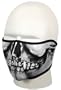 Reversible Black / Skull Half Face Neoprene Motorcycle Face Mask