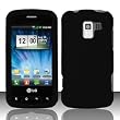 BLACK Hard Rubber Feel Plastic Case for LG Enlighten / Optimus Slider LS700/VS700 (Sprint/Verizon) / Optimus Q (Net 10) [In Twisted Tech Retail Packaging]