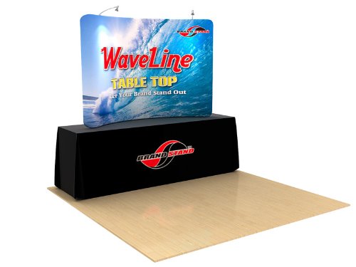 Waveline 8 Foot Fabric Graphic Tabletop Trade Show Display Booth