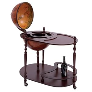 Full-Size Antique Reproduction 16th Century Italian World Globe Bar Full-Size Antique Reproduction 16th Century Italian World Globe Bar