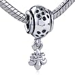 Pugster Mother's Day Gifts Fleur De Lis Dangle Bead Charm Fits Pandora Charms Bracelet