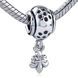 Pugster Fleur De Lis Dangle Bead Charm Fits Pandora Charms Bracelet