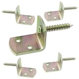 4pc Heavy-Duty Shelf Support Brackets - Screw Style - 14-Gauge Steel