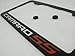 Fit Chevy Camaro SS Matt Black License Plate Frame with Caps