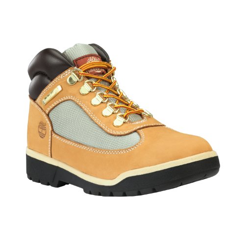 Timberland Field Boot Leather/Fabric Boot (Toddler/Little Kid/Big Kid),Wheat Nubuck,5.5 M US Big Kid