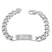Solid & Thick 925 Sterling Silver 9 Inch Mens Engravable Curb Id Bracelet