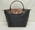 Longchamp Pliages Graphite Mini Duffel Tote Bag Purse