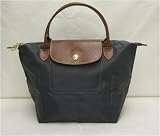 Longchamp Pliages Graphite Mini Duffel Tote Bag Purse