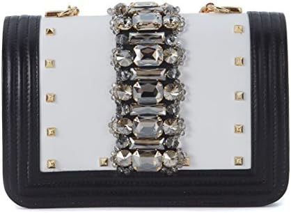 Gedebe Women's Borsa A Spalla Gedebe Bibi In Pelle Bianca Black