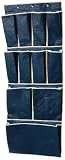H & L Russel Ltd Over the Door Organiser, Marine Blue with Clotted Cream Trim, 11 Pocket