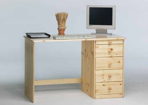 Steens 16327119 Schreibtisch Kent 77 x 120 x 60 cm Kiefer massive, natur lackiert