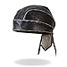 Hot Leathers HWL1009 Leather Head Wrap with Grey Rub (Black)