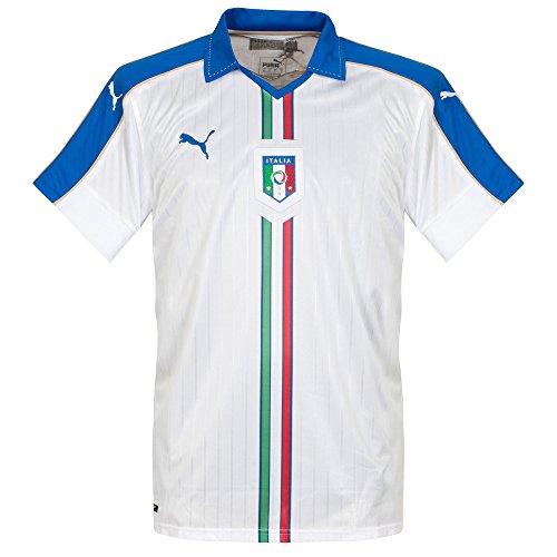 PUMA Herren Trikot FIGC Italia Away Shirt Replica, White/Team Power Blue, S, 748922 02