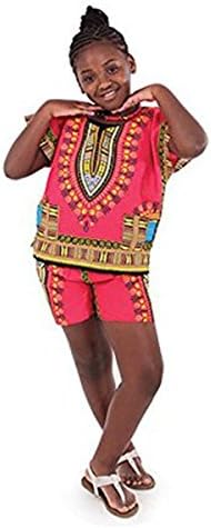 Child Dashiki &amp; Shorts: Fuschia/lg Utopia Africa Designs