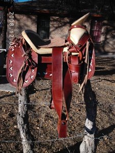 Charro Saddle chedron piramides Round Saddle Bags