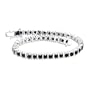 Sterling Silver Genuine Midnight Sapphire Tennis Link Bracelet 7"