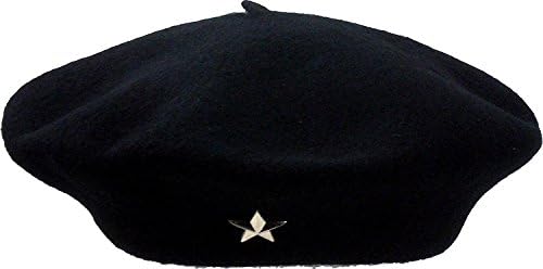 Che Guevara Silver Metal Star Military Adult Beret Cap [(M) 7 1/4 = 58 cm - B...