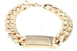 Hot Celebrity Style Kim Kardashian ID Necklace Thick Link Chain INC3011 (Gold)