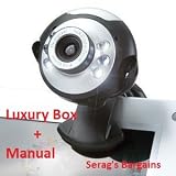 USB Webcam 20MP 6 LED 20 MegaPixel Web Cam, Built-in Microphone Mic for Laptop PC Vista windows 7 Windows & Mac - Skype, MSN, Yahoo, iChat