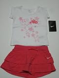 NIKEナイキ　半袖Tシャツ＆スカートキュロットタイプ　白＆ピンク上下セット♪並行輸入品