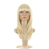 Perruque longue dégradé avec frange | Blonde Claire | Longs cheveux glamour en un instant