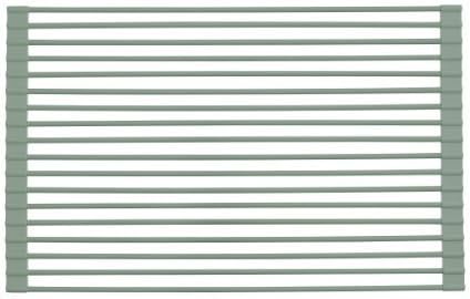 SHUOWEI Stainless Steel Bottle Dish Countertop Folding Multipurpose Over The Sink Draining Rack Rolling Up Drying Rack,Grey Silicone Metal Dish Rack