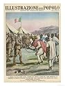 After the Defeat at Adwa an Ethiopian General Surrenders to the Italians Art Giclee Poster Print, 12x16