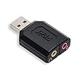 Syba SD-CM-UAUD USB Stereo Audio Adapter, C-Media Chipset, RoHS