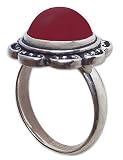 Carnelian ring, 'Lotus Heart' 8.5 (US Ring Size)