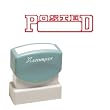 Xstamper(R) One-Color Title Stamp, Pre-Inked, "Posted", Red, Box